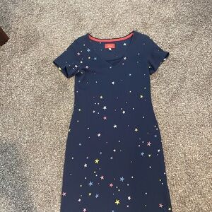 Joules V-Neck Star Pattern Dress